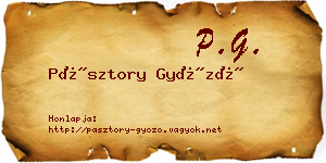 Pásztory Győző névjegykártya